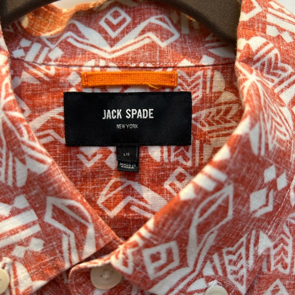 Jack Spade Collared Button Down, Burnt Orange. Si… - image 2